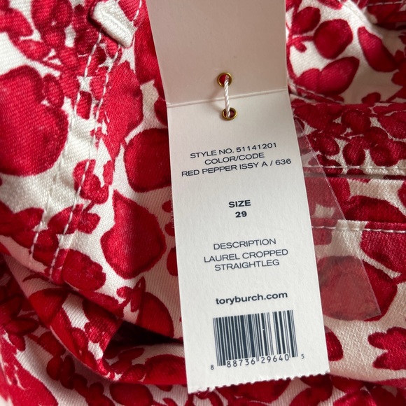 Tory Burch Laurel Cropped Straight Leg Pants - Picture 2 of 7